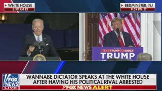 Joe Biden et Donald Trump sur Fox News le 13 juin 2023, après l’inculpation de Donald Trump.