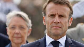 Emmanuel Macron et Élisabeth Borne, le 6 juin 2023. (Photo by Ludovic MARIN / POOL / AFP)