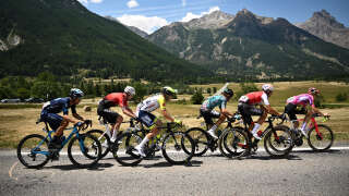 Lors de la 12e étape du 109e Tour de France entre Briançon et L’Alpe-d’Huez, le 14 juillet 2022. 