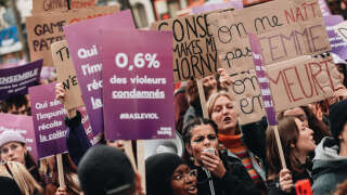 Photo d’illustration prise le 19 novembre 2022 lors d’une manifestation de l’association contre les violences sexistes et sexuelles Nous Toutes, à Paris.