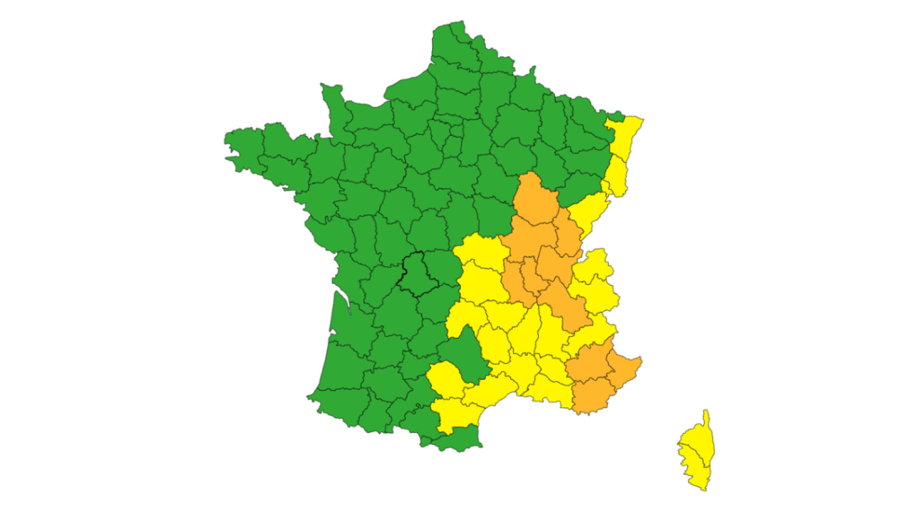 Météo-France ha posto 10 dipartimenti in vigilanza arancione nell’ondata di caldo