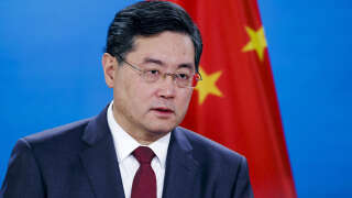 Le ministre chinois des Affaires étrangères, Qin Gang, à Berlin le 9 mai 2023.