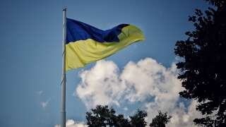 KRAMATORSK, UKRAINE – AUGUST 22: A view of the Ukrainian flag on the flagpole on August 22, 2023 in Kramatorsk, Ukraine. On August 23, Ukraine celebrates Day of the National Flag and on August 24 its 1991 declaration of independence from the USSR. (Photo by Yan Dobronosov/Global Images Ukraine via Getty Images)