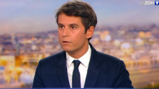 Gabriel Attal, ministre de l’Education nationale, sur le plateau de TF1 ce 27 août 2023.