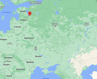 Pskov est situé sur le point en rouge.
