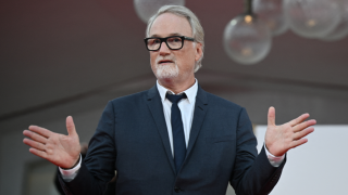 US director David Fincher poses during the red carpet of the movie « The Killer » presented in competion at the 80th Venice Film Festival on September 3, 2023 at Venice Lido.