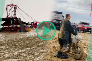 Un mort et des dizaines de milliers de festivaliers coincés par la pluie et la boue au Burning Man