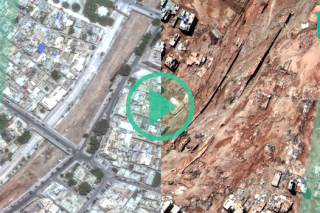 Les terribles dégâts de la tempête Daniel en Libye vus par satellite