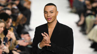 PARIS, FRANCE - MARCH 01: (EDITORIAL USE ONLY - For Non-Editorial use please seek approval from Fashion House) Fashion designer Olivier Rousteing walks the runway during the Balmain Womenswear Fall Winter 2023-2024 show as part of Paris Fashion Week on March 01, 2023 in Paris, France. (Photo by Stephane Cardinale - Corbis/Corbis via Getty Images)