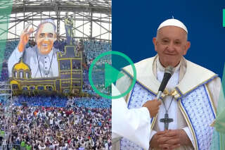 Sons, lumières et déambulation... Un pape superstar au Vélodrome, pour une messe historique