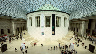 LONDON, ENGLAND - AUGUST 23: A general view of the interior of the British Museum on August 23, 2023 in London, England. British Museum officials launched an investigation into the theft of its artefacts after discovering that stolen items, comprising of gold jewellery, semi-precious stones and glass valued at up to £50,000, were being sold on eBay for as little as £40.  (Photo by Leon Neal/Getty Images)
