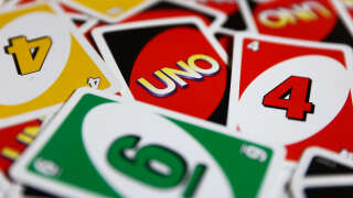 UNO game cards are seen in this illustration photo taken in Poland on August 5, 2023. (Photo by Jakub Porzycki/NurPhoto via Getty Images)