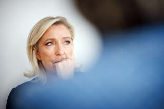 Marine Le Pen lors d’un déplacement à Toulon.