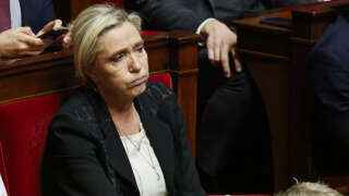 Marine Le Pen photographiée à l’Assemblée nationale le 19 décembre (illustration).