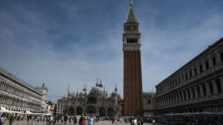 St. Mark's Square in Venice.  The city is introducing a 5 euro tax to combat mass tourism from January 16, 2024.