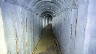 Photo présentée par l’armée israélienne le 21 janvier 2024 comme étant un tunnel du Hamas à Gaza.