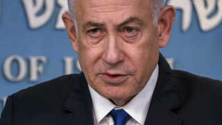 Benjamin Netanyahu, s'exprimant ici lors d'une conférence de presse à Jérusalem, Israël, le 17 mars 2024.