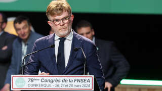 Marc Fesneau, ministre de l'Agriculture, au congrès de la FNSEA le 28 mars.
