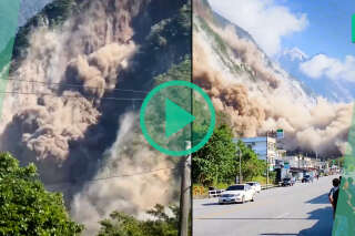 Après le séisme à Taïwan, des pans de montagnes s’effondrent