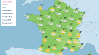 Les prévisions météo de ce vendredi 5 avril. © Météo France