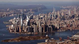 Une vue aérienne de la ville de New York, le 4 février 2024.