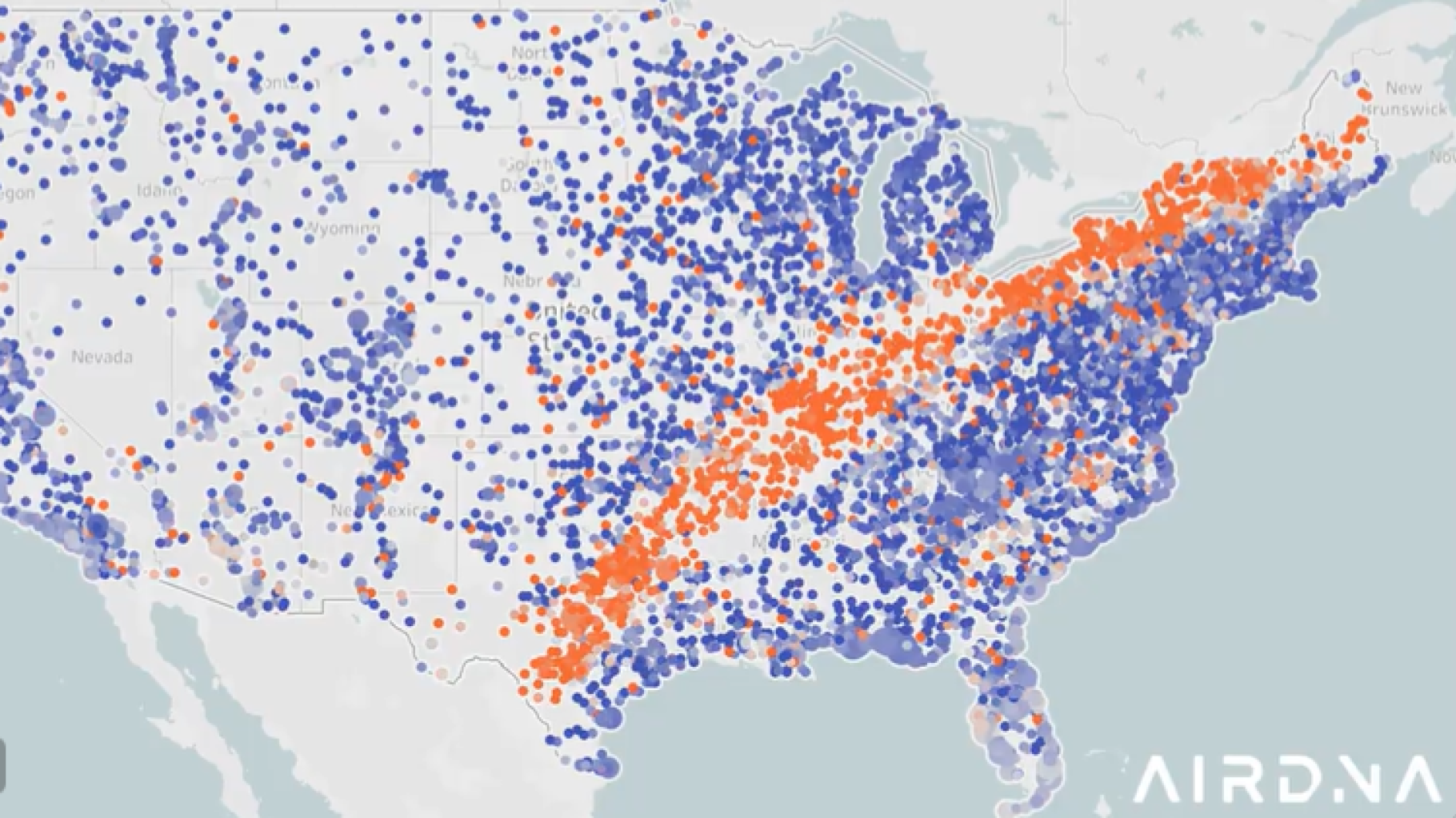 Éclipse totale aux ÉtatsUnis cette carte des réservations Airbnb