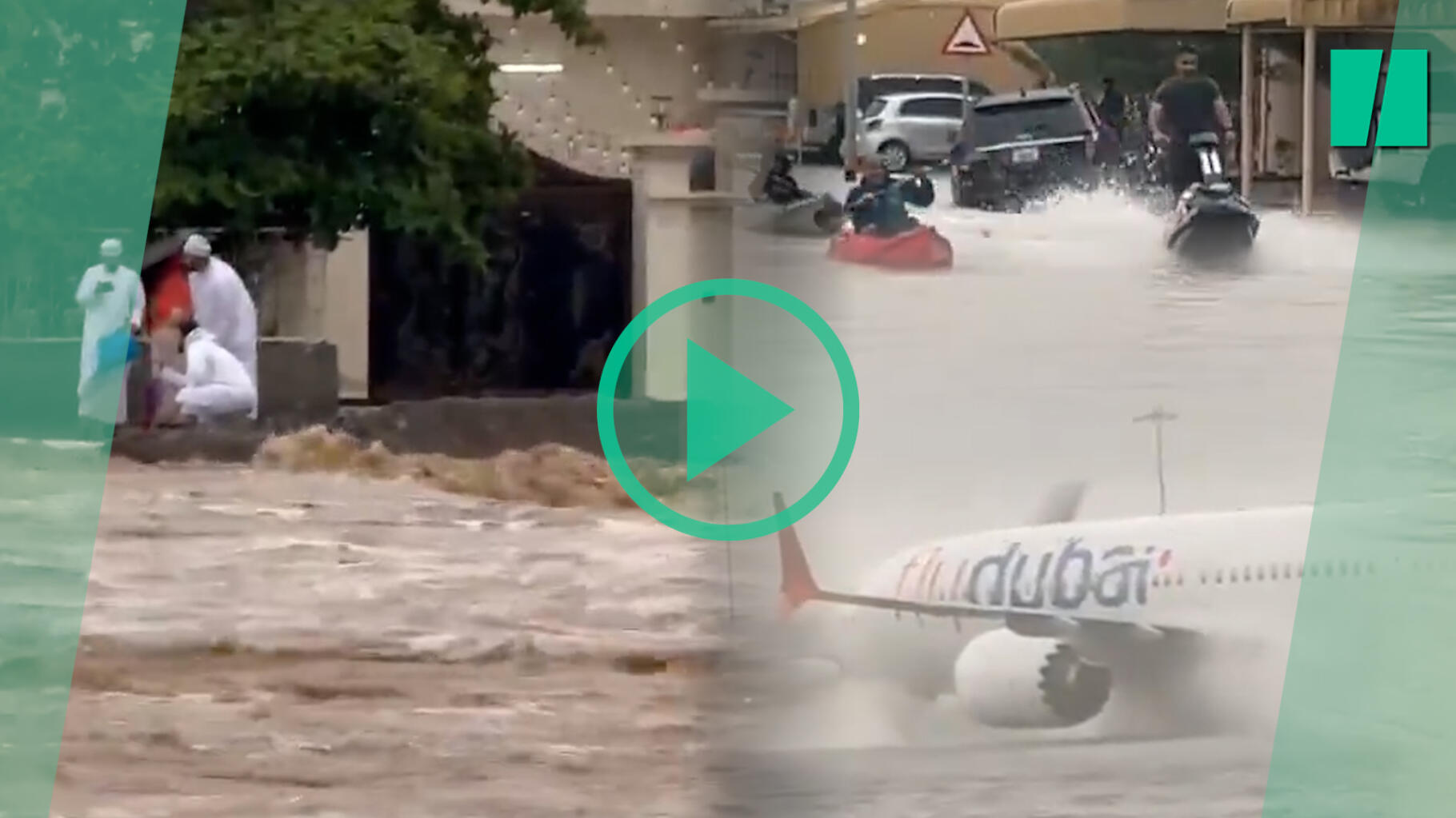W Dubaju po ulewnych deszczach na lotnisku i w mieście doszło do imponujących powodzi