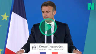 Emmanuel Macron lors de la conférence de presse après la Conseil européen