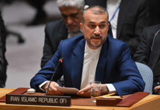 Le ministre iranien des Affaires étrangères, Hossein Amir-Abdollahian, minimise la réponse attribuée à Israël (Photo d'illustration prise le 18 avril 2024 au siège de l'ONU)