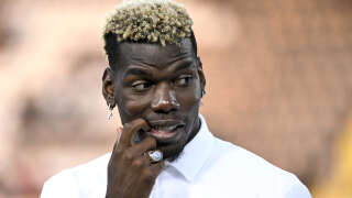 CARLO CASTELLANI STADIUM, EMPOLI, ITALY - 2023/09/03: Paul Pogba of Juventus FC reacts before during the Serie A football match between Empoli FC and Juventus FC. Juventus won 2-0 over Empoli. (Photo by Andrea Staccioli/Insidefoto/LightRocket via Getty Images)