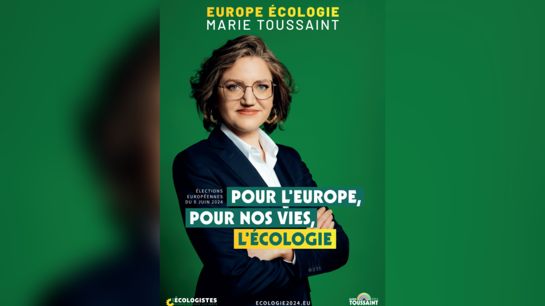 Européennes 2024 : l'affiche officielle de Marie Toussaint ...