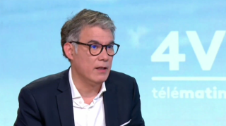Olivier Faure sur le plateau des « 4 Vérités » ce vendredi 17 mai.