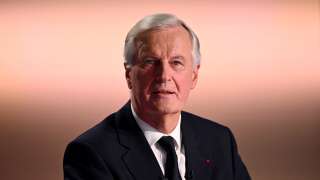 Michel Barnier photographié lors du 20 Heures de France 2 le 22 septembre.